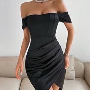 Elegant Black Off-Shoulder Dress